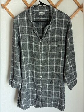 Seline Lounge Bespoke Loungewear Cotton Pajama Shirt - Size Large